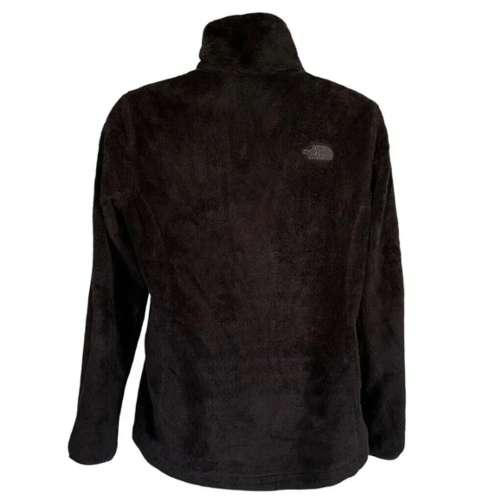 The North Face Women's Full Zip Osito Fleece Jacket Black Sz M‎ Logo Outdoor